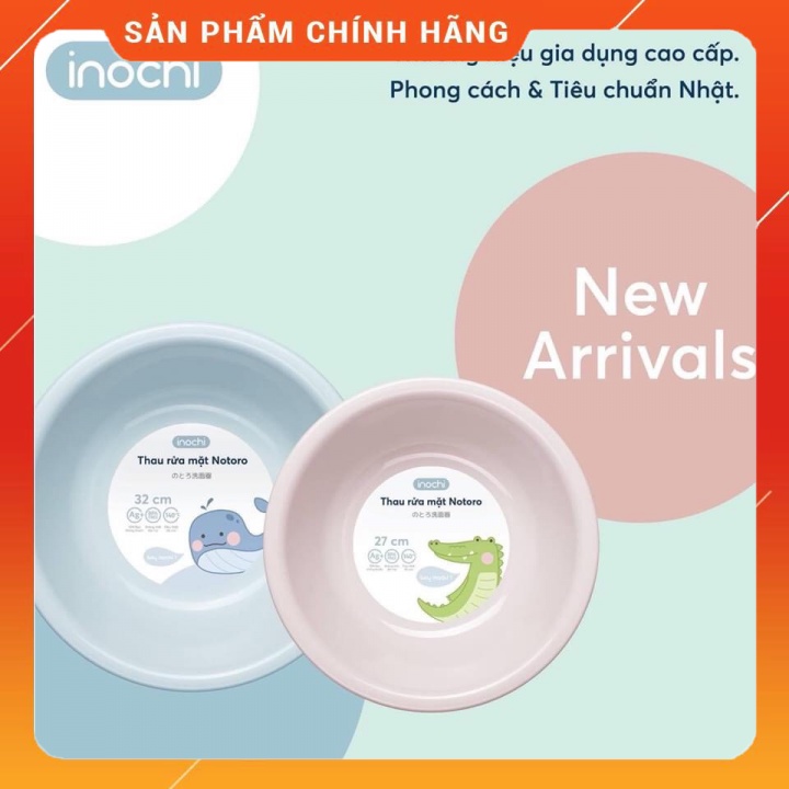 Chậu rửa mặt Notoro inochi cho bé thau nhựa tắm gội đầu size 21/27/32cm