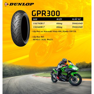 [ VỎ LỐP XE GIÁ RÈ] GPR300- LỐP XE DÙNG CHO XE THỂ THAO HẠNG NHẸ DUNLOP GPR300 CHÍNH HÃNG