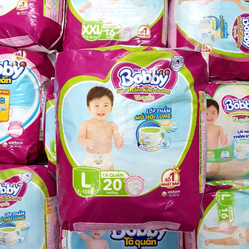 (THANH LÝ) Tả quần Bobby gói nhỏ M22/M18/L20/L16/XL18/XL14/XXL16