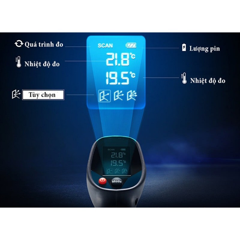 Máy đo nhiệt độ Bosch GIS 500 đo lên đến 500 độ cho thiết bị nguồn nhiệt, hàng chính hãng bảo hành điện tử 6 tháng