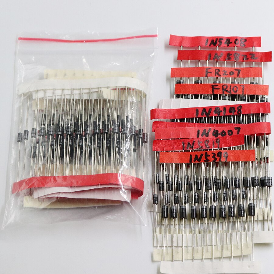 Set 100 linh kiện điện tử chuyên dụng 1n4148 1n4007 1n5819 1n5399 1n5408 1n5822 Fr107 Fr207
