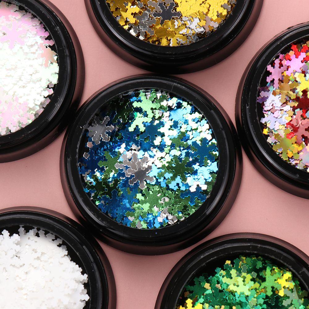 HS Set 6 Hộp Sequin Lấp Lánh Dùng Để Trang Trí Móng Nghệ Thuật