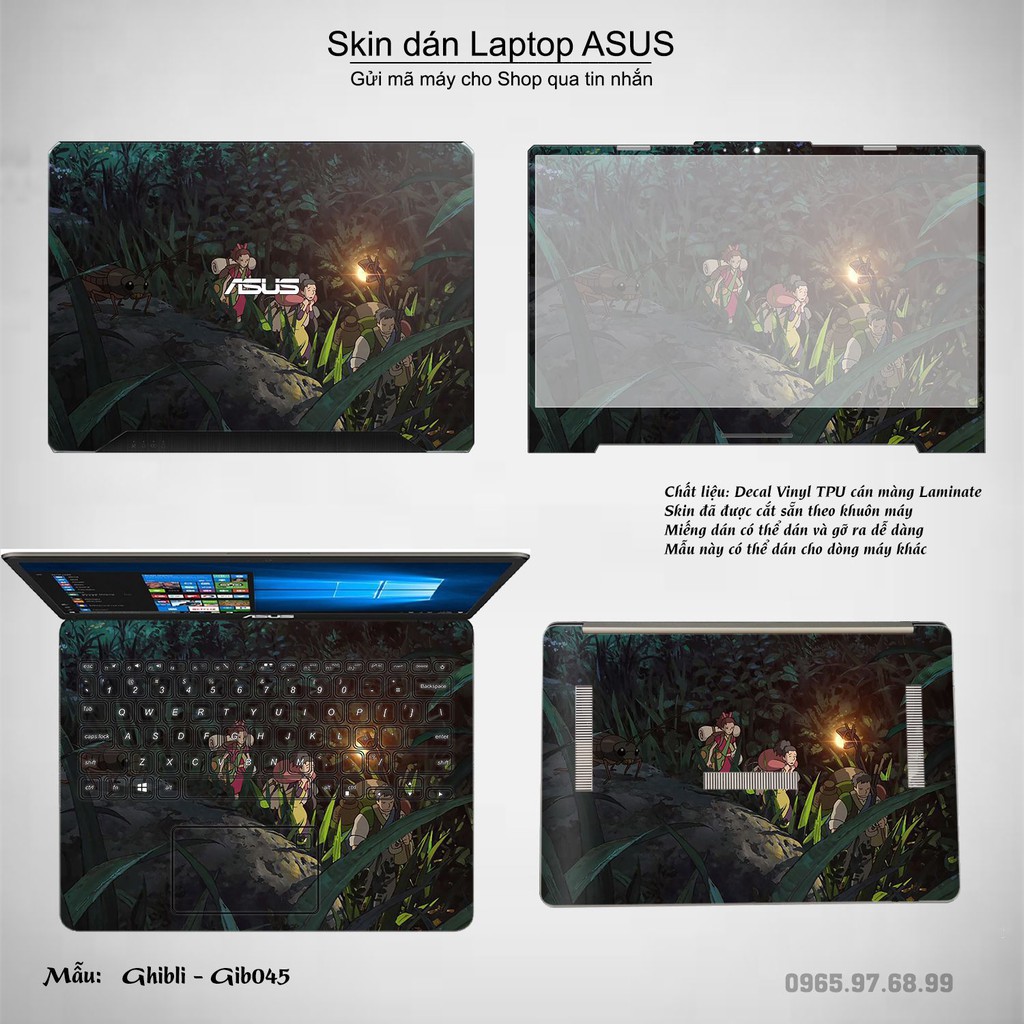 Skin dán Laptop Asus in hình Ghibli film (inbox mã máy cho Shop)