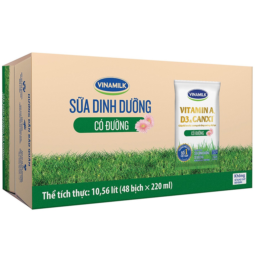 Sữa tươi Vinamilk 100 48 bịch x 220ml