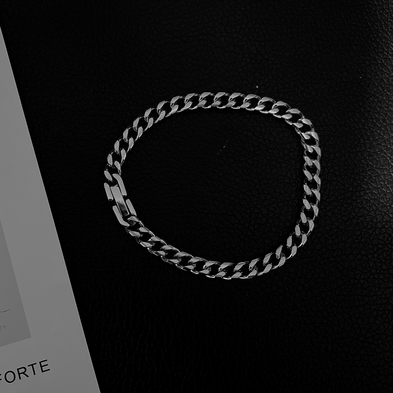 Vòng tay kim loại thiết kế đơn giản phong cách Hàn Quốc