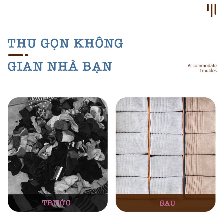 Hộp Đựng Đồ Lót, Tất Vớ Chia Ngăn Gọn Gàng Nhiều Màu P010