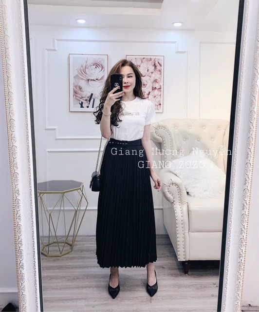 CHÂN VÁY XẾP LY KÈM ĐAI MS15303 (MÃ 1915)