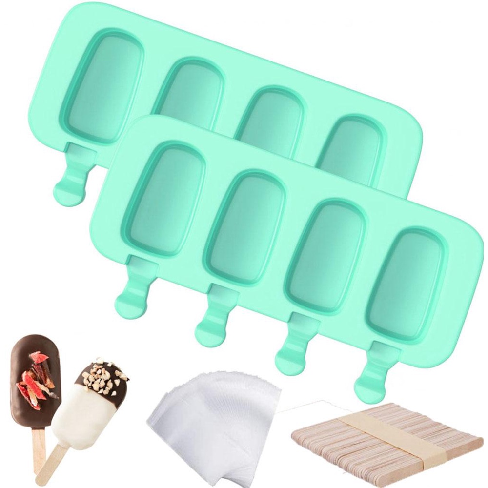 YIYU Khuôn Silicone Cấp Thực Phẩm 4 Ngăn Tự Làm Kem Cho Bé