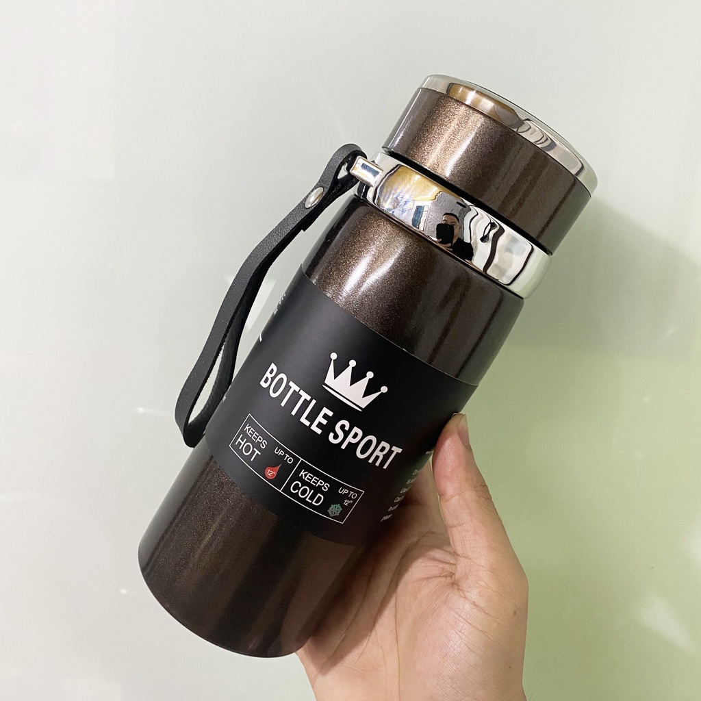 Bình nước giữ nhiệt thân inox cao cấp nắp kim cương 600ml/1000ml/1200ml/1500ml (BNVC)
