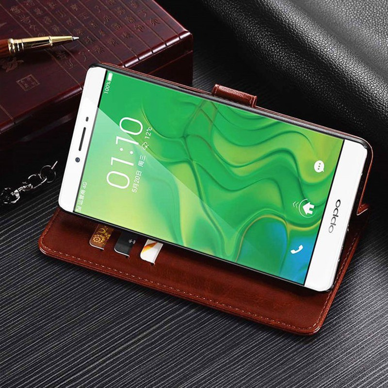 Bao Da Điện Thoại Dạng Ví Nắp Lật Cho Oppo A7 A3S A37 A57 A37F A71 A83 A33 A33T A5S R7 Plus R7S R7Plus Oppoa5S Oppoa7 Oppoa83 Ốp