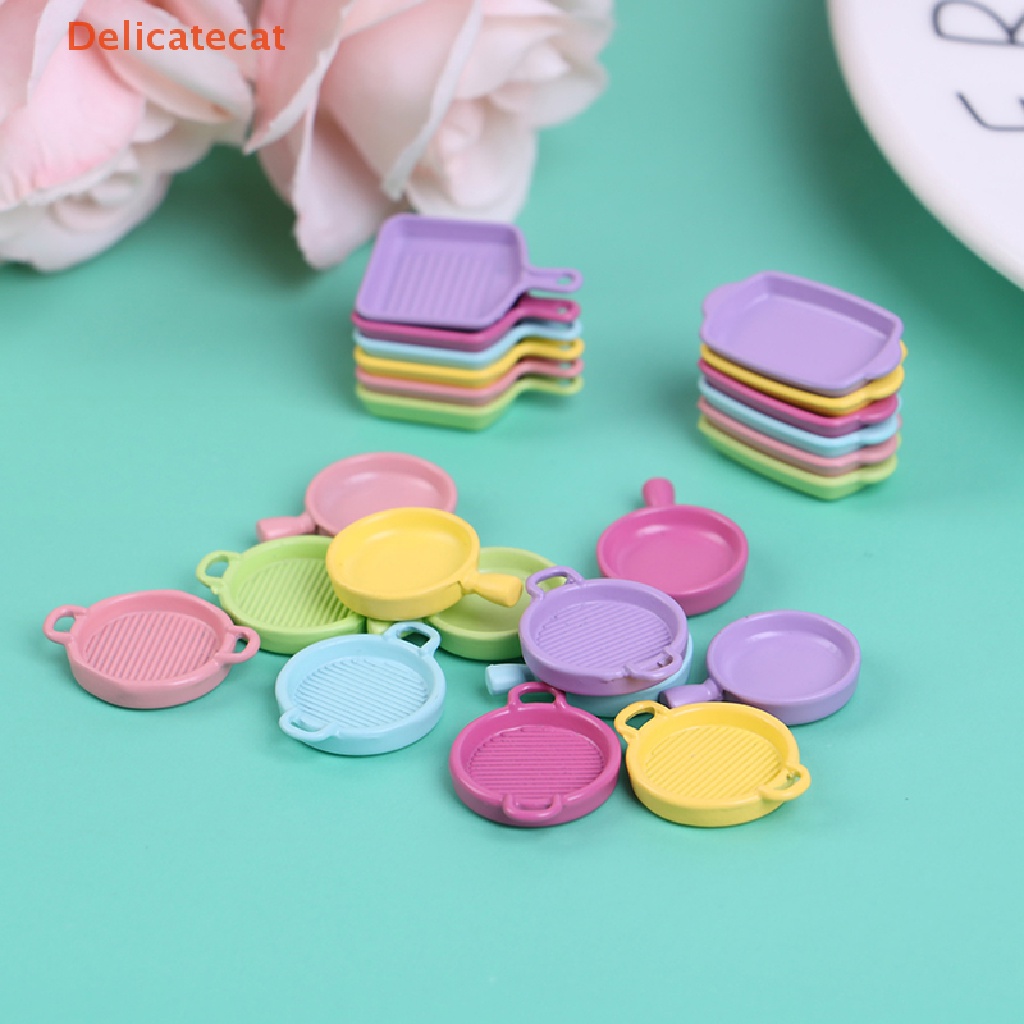 4 Đĩa Kim Loại Mini Tỉ Lệ 1 / 12 Cho Nhà Búp Bê