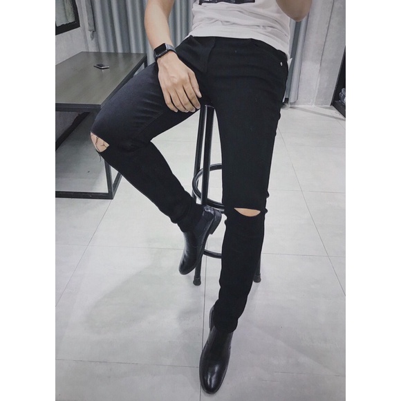 Quần Jean Nam ALLEN STORE Jean Cao Cấp, Vải Cotton Co Giãn Mạnh, Dày Dặn,Phom Body AL61568