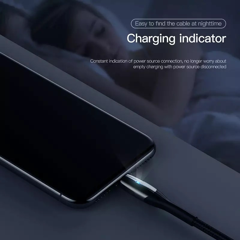 Cáp sạc iPhone Baseus - Dây Lightning sạc nhanh - Siêu bền - Chống gẫy đứt - Có đèn LED - Bảo hành 12 tháng