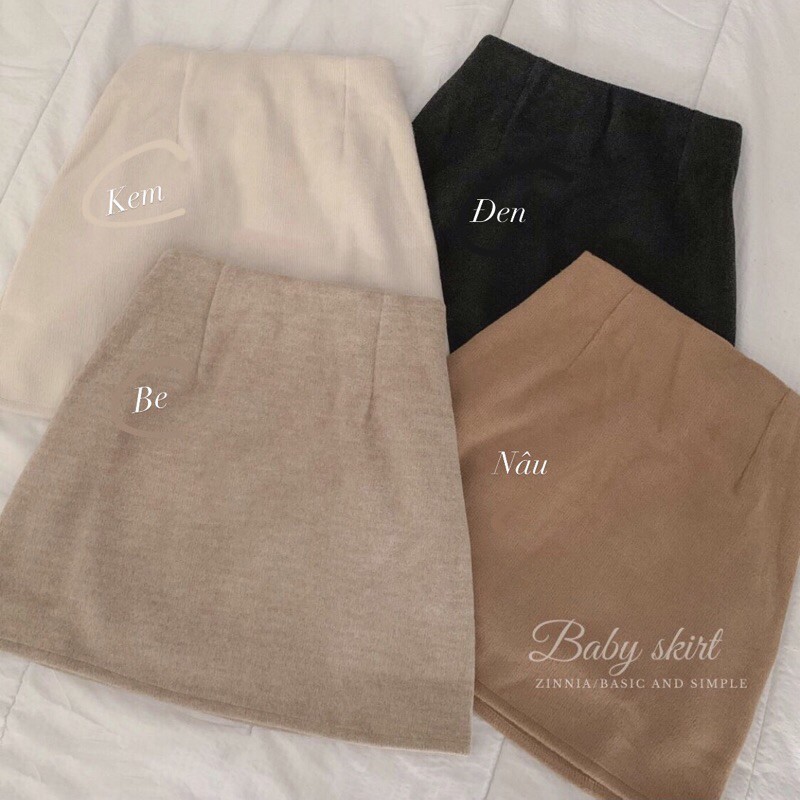[Mã FADIRECT20 giảm 20K đơn 150K] Chân váy dạ trơn co giãn/Baby skirt | BigBuy360 - bigbuy360.vn