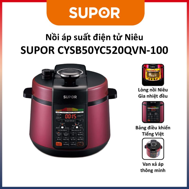 Nồi áp suất điện Supor 50YC520QVN-100, 5.0L