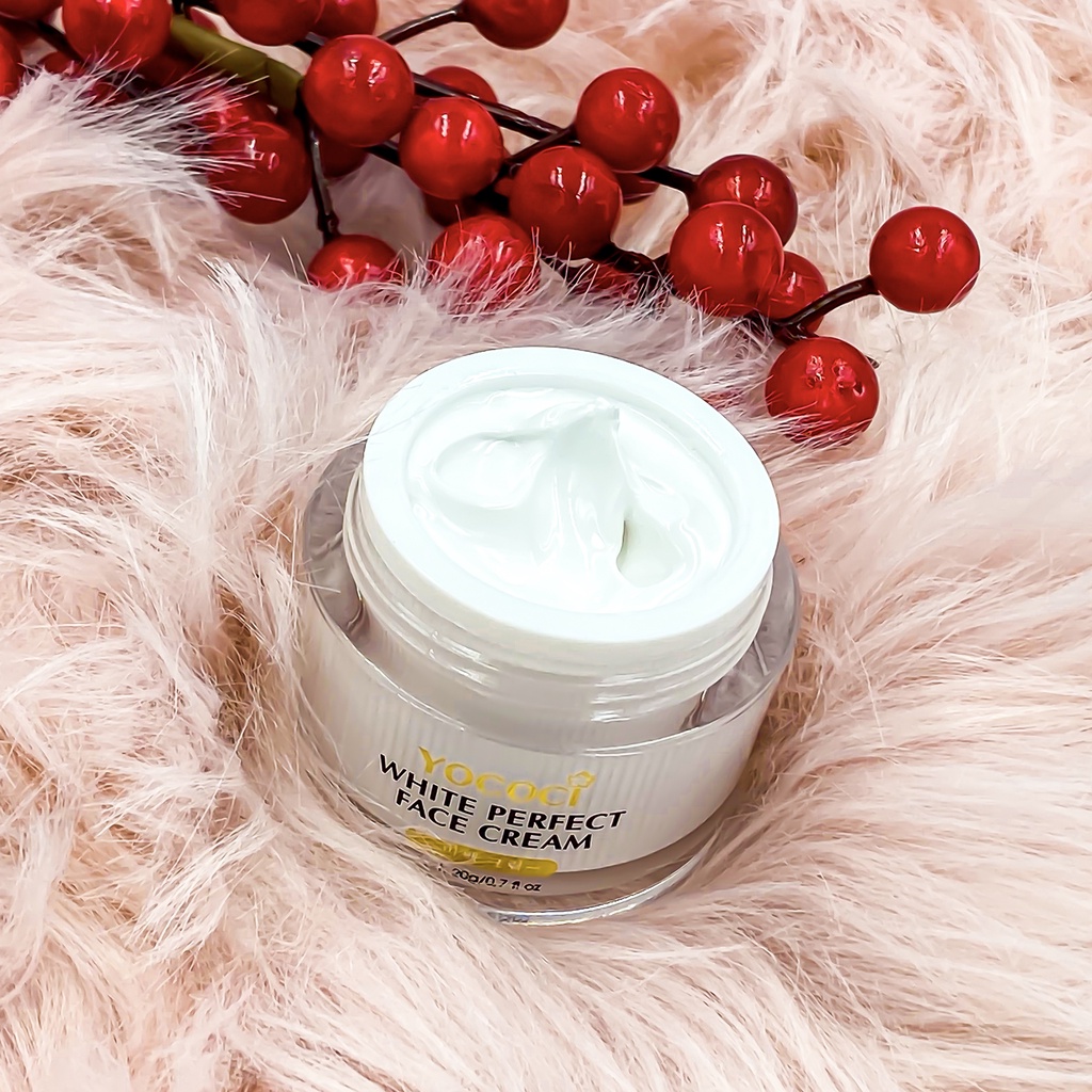 Kem dưỡng trắng da mặt Yococi giúp sáng da, ngăn chặn ánh sáng xanh White Perfect Face Cream 20g | BigBuy360 - bigbuy360.vn