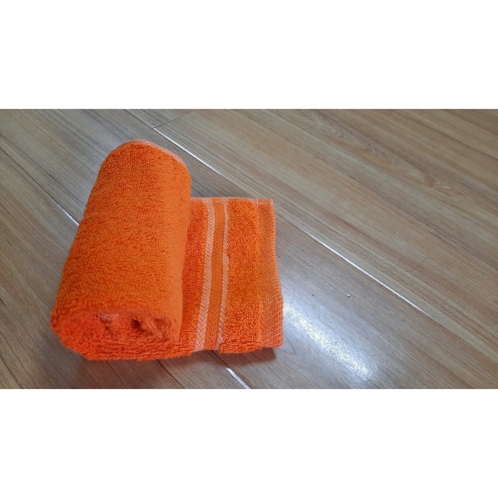 khăn mặt cotton xuất khẩu màu cam