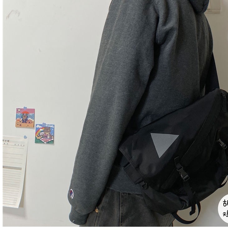 Túi Đeo Chéo Đa Năng Cỡ Lớn Phong Cách Retro Harajuku