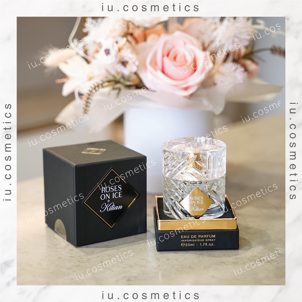 Nước hoa unisex Kilian Rose On Ice EDP 50ml - Dầu thơm hương hoa hồng quyến rũ sang trọng - iu.cosmetics