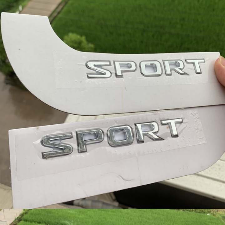 Decal tem chữ Super Sport dán đuôi xe và hông xe ô tô