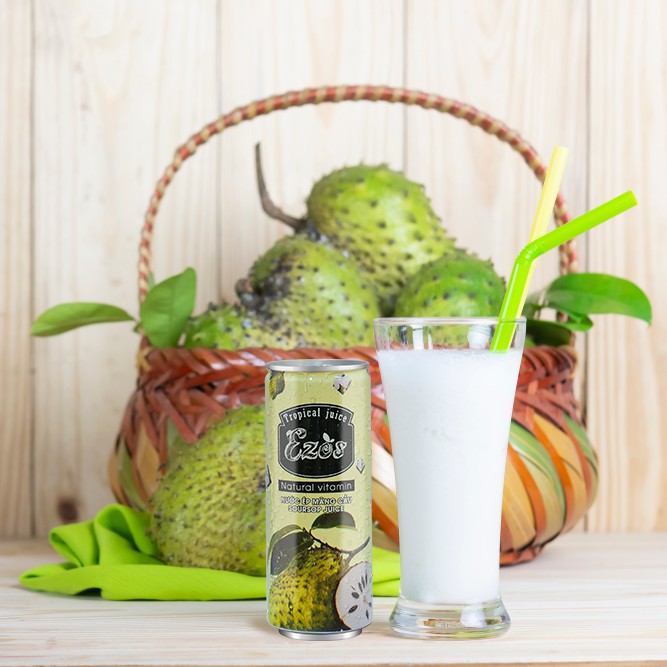 Nước ép mãng cầu Ezos lốc 6 lon x 240ml