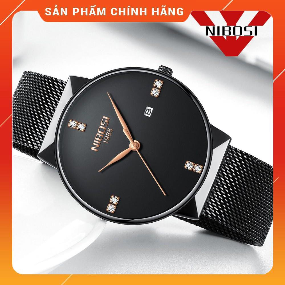 Đồng Hồ Nam NIBOSI 2323 Chính Hãng Dây Thép Mành Cao Cấp Nhiều Màu