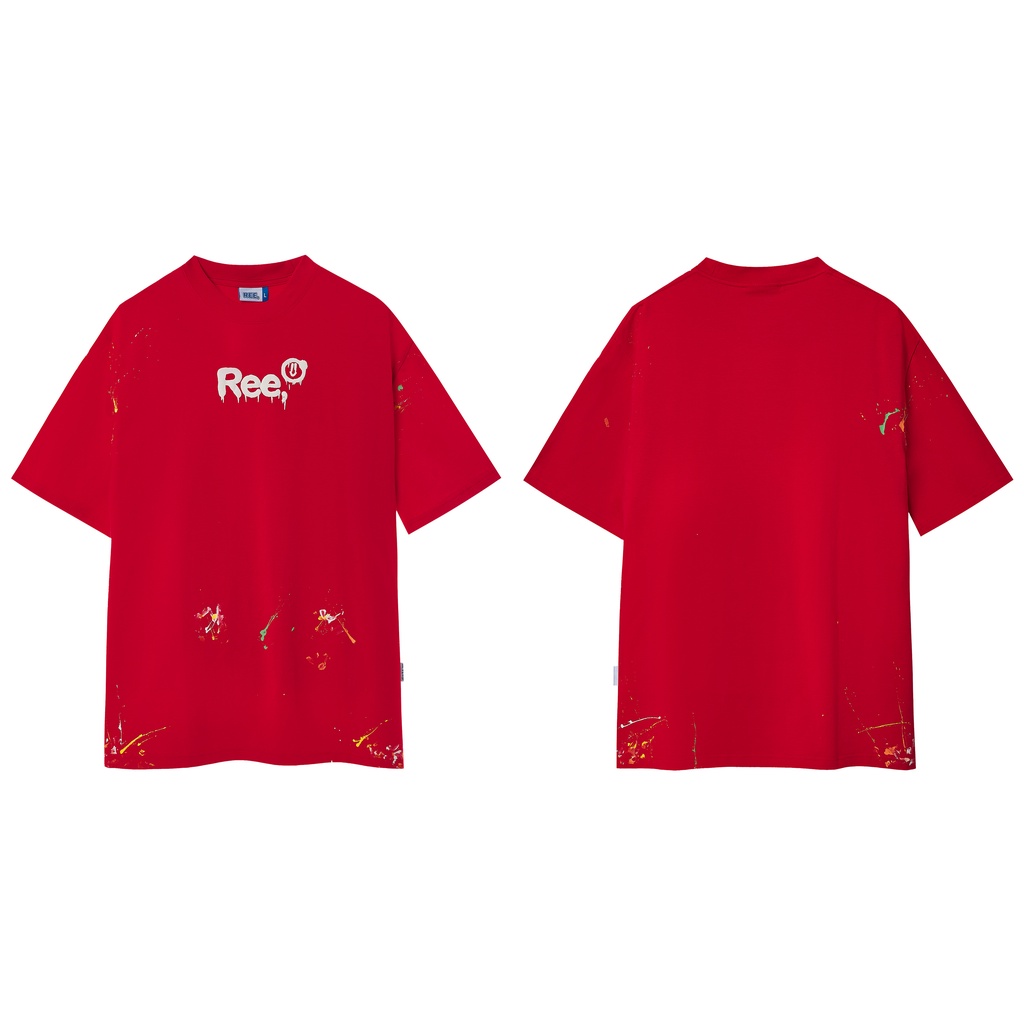 LOCAL BRAND REE - ÁO THUN VẨY SƠN THỦ CÔNG MÀU ĐỎ