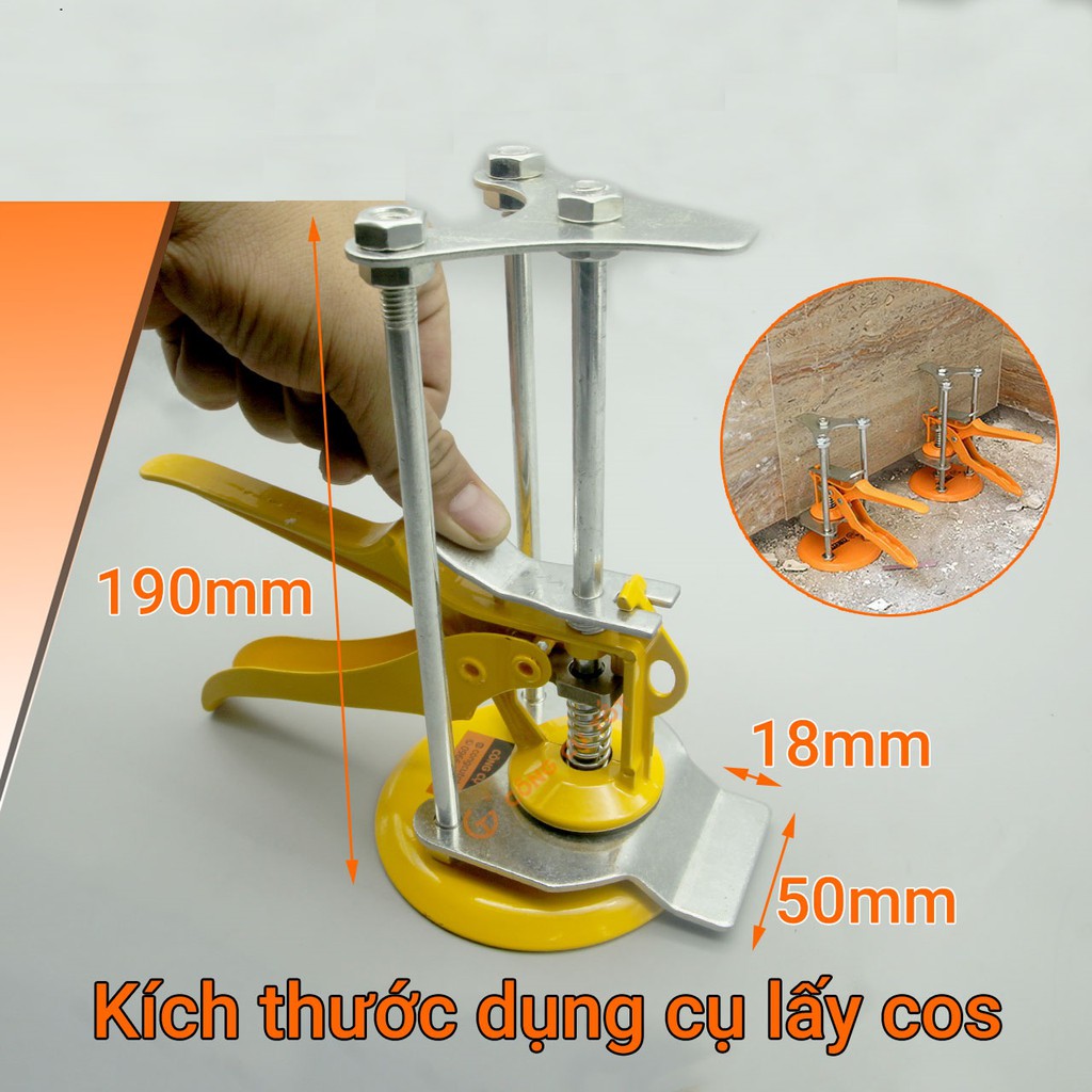 Bộ 4 Con đội lấy cốt gạch ốp tường 3 trụ bóp tay - Kích kê gạch ốp tường