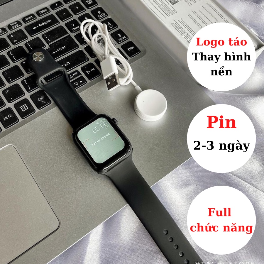 Đồng hồ thông minh S7 viền thép logo táo , Thay hình nền, Đo nhịp tim, Chống nước , Nghe Gọi , Phát nhạc