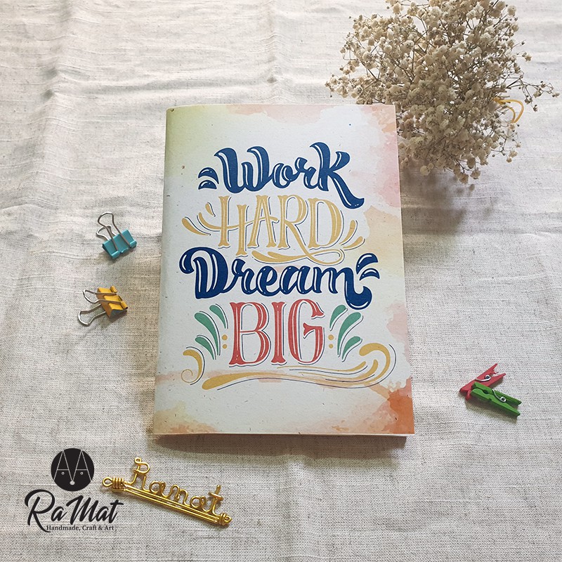 Sổ Tay Mẫu Typo Dream Big Size A6, A5