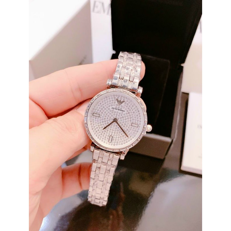 Đồng hồ nữ Emprio Armani PM108 mặt đính full đá sang trọng