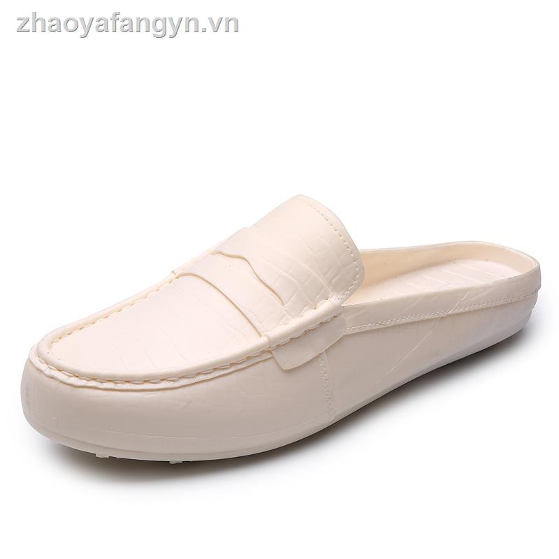 Giày Bít Mũi Da Giả Đế Bằng Sang Trọng Cho Nam
