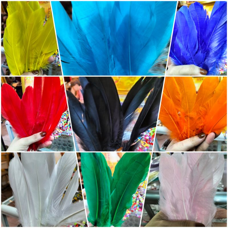 Lông gà nhân tạo đủ màu làm trang trí nhà cửa làm đồ handmade