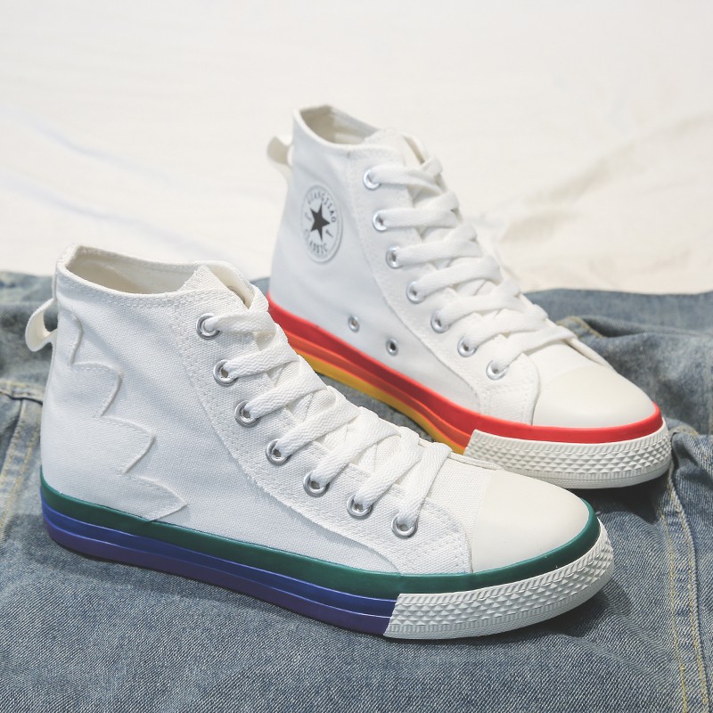 Giày Thể Thao Cổ Cao Siêu Nhẹ Họa Tiết Lá Phong Thời Trang :