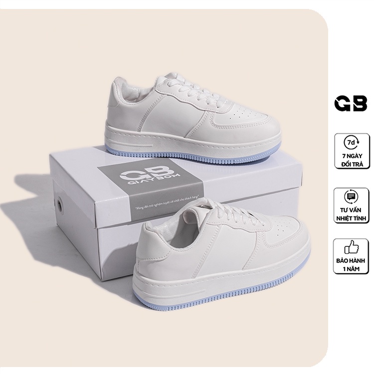 Giày Sneaker Nữ Giày BOM Thể Thao Đế Bằng Êm Chân Đổi Màu Khi Ra Nắng Đẹp Mới Nhất Màu Trắng giayBOM B1643