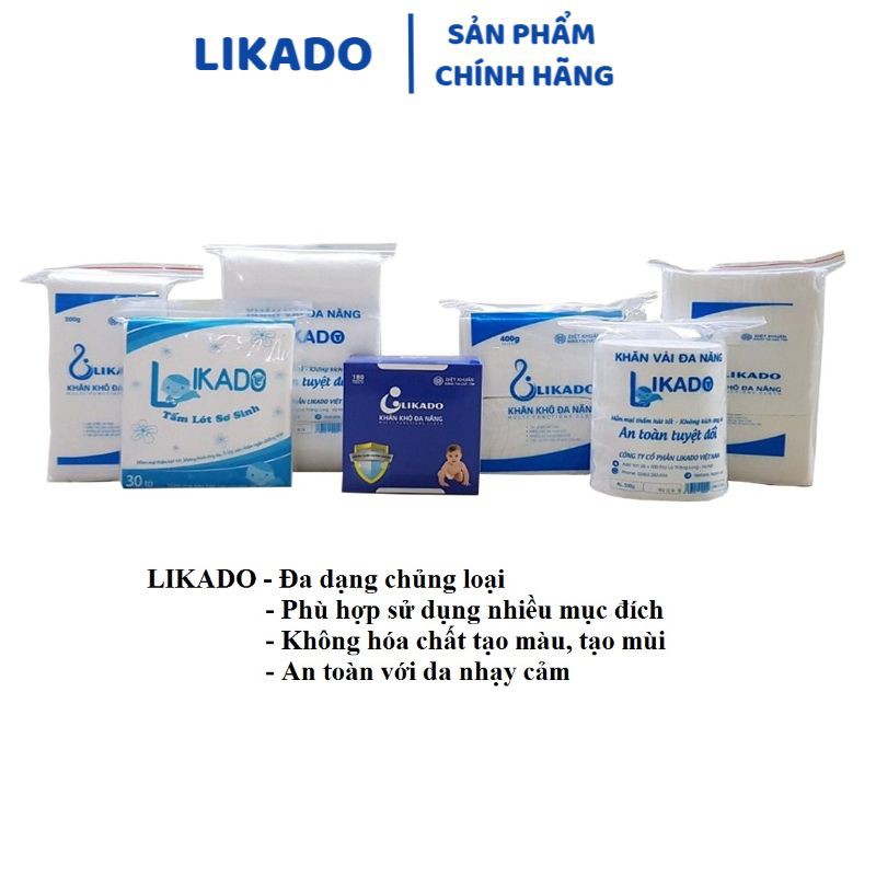 [LIKADO] Khăn vải đa năng Likado 600g an toàn cho da tiết kiệm cho mẹ và bé (SP003041)