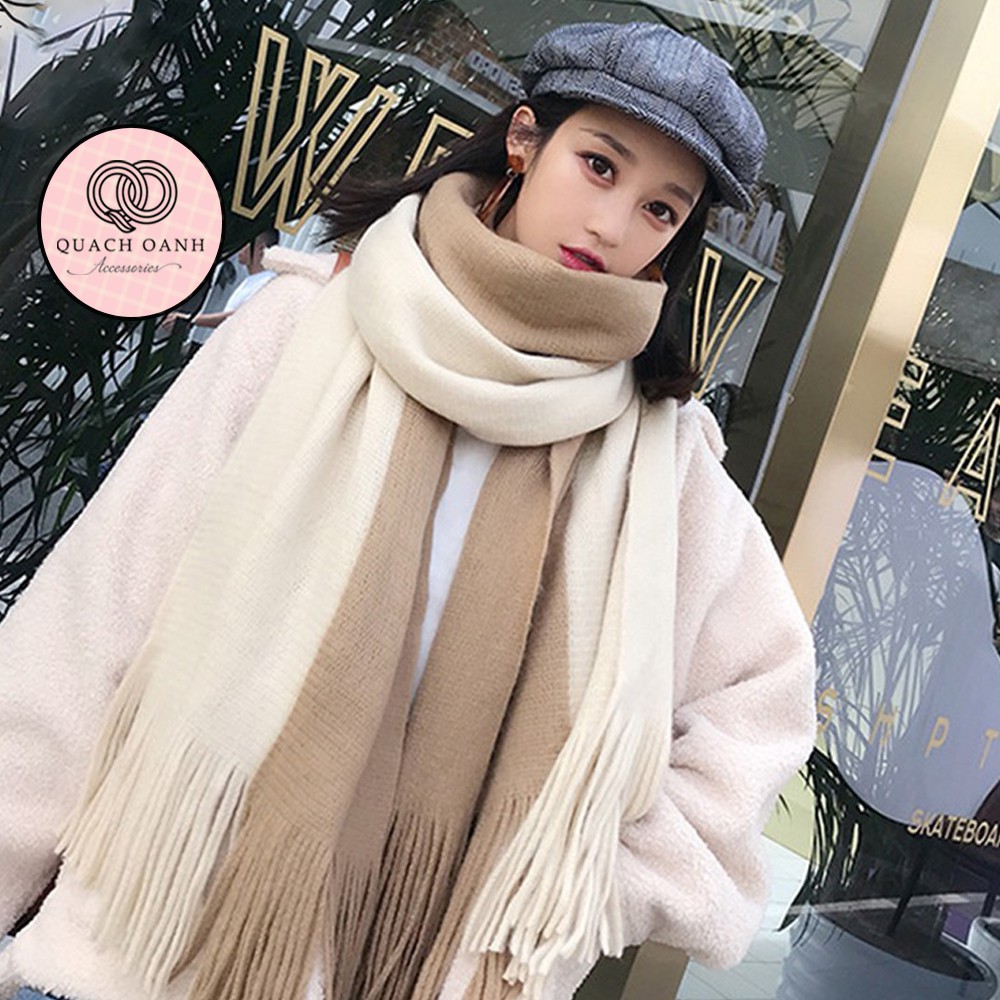Khăn len phối màu phong cách Hàn quốc cho bạn gái - KH21