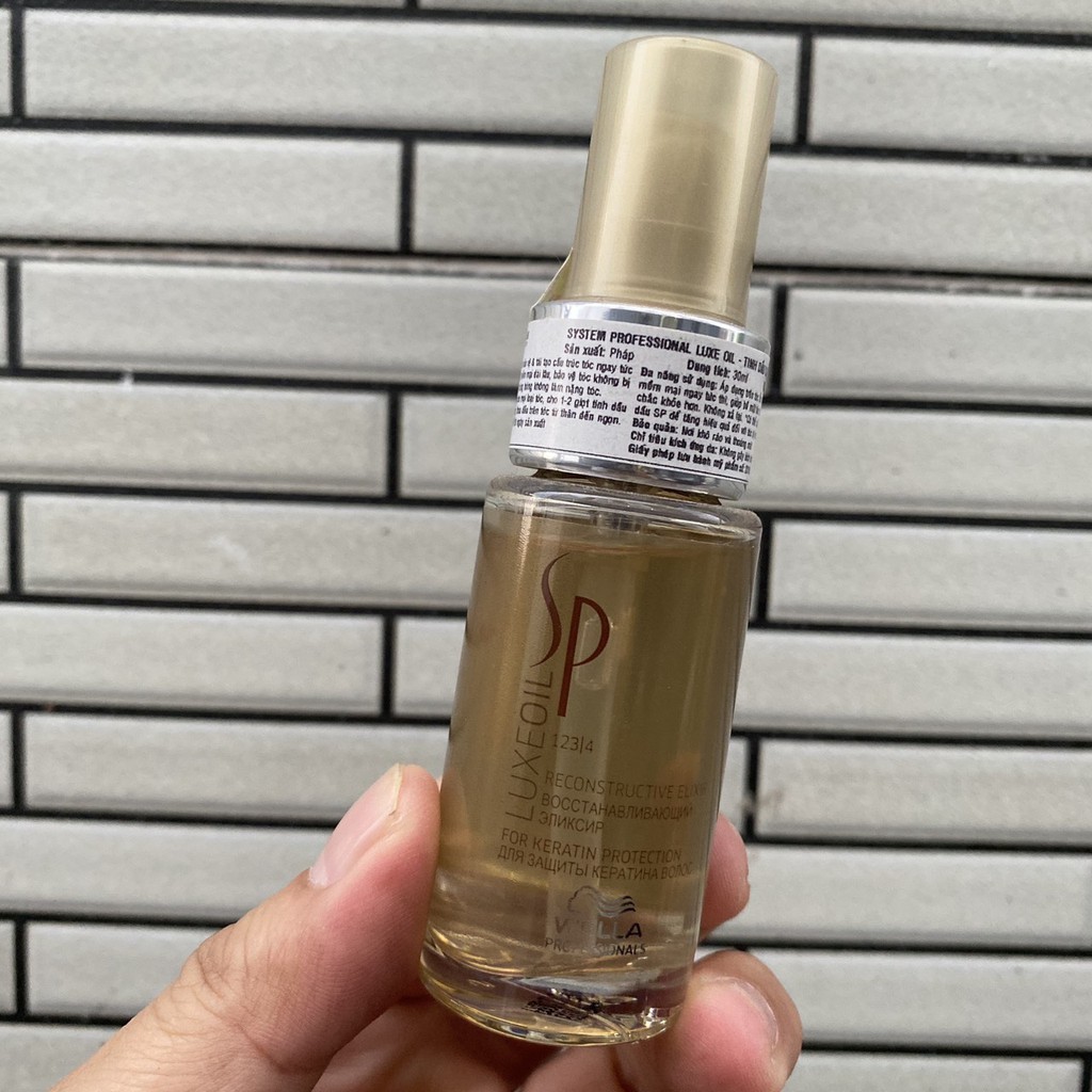 Tinh dầu Argan dưỡng chăm sóc tóc hư tổn Wella SP Luxe Oil 30ml