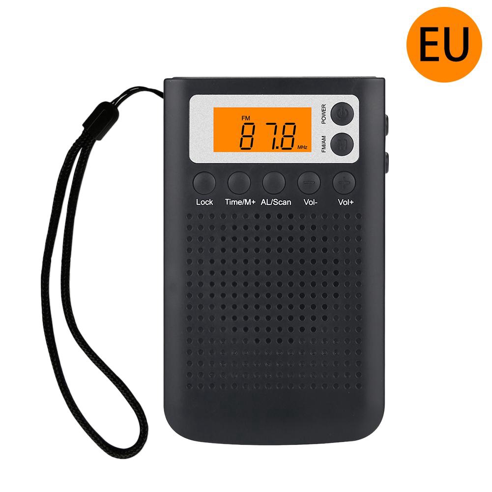 Mini Radio Portable Stereo Pocket Radio Speaker with Built-in Speaker Headphone Jack AM FM Alarm Clock Radio