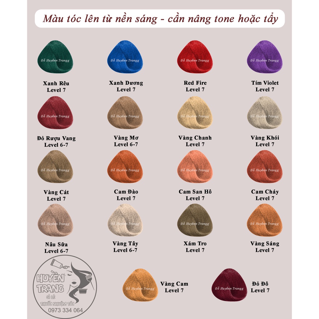 Thuốc nhuộm tóc màu VÀNG HOA CÚC kèm oxy trợ nhuộm