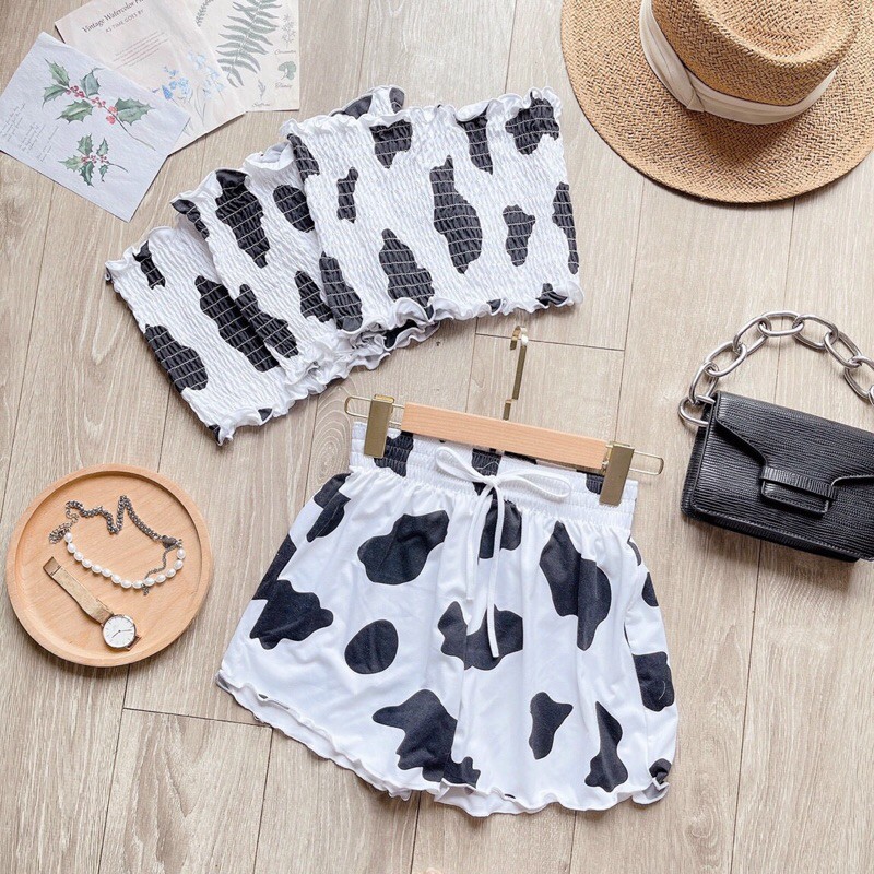 Quần Đùi Cotton Cuốn Biên Bò Sữa , Ngựa Vằn 🦓