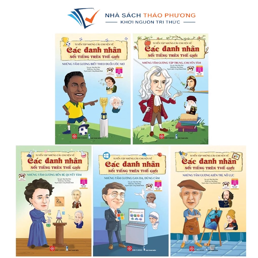 Sách - Tuyển tập những câu chuyện về các danh nhân nổi tiếng trên thế giới (bộ 5 quyển) – Quyển lẻ tùy chọn