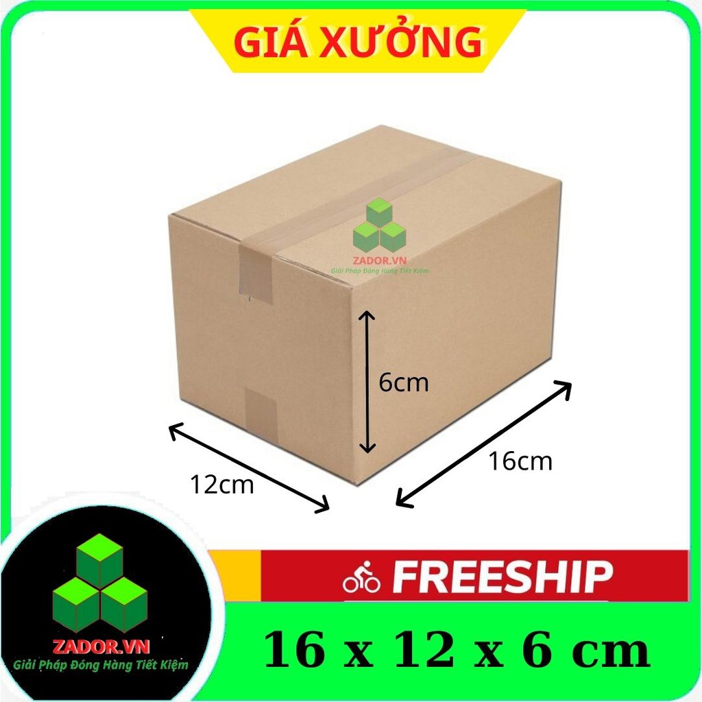 Combo 10 hộp carton Size 16x12x6 Thùng Carton Đóng Hàng Zador