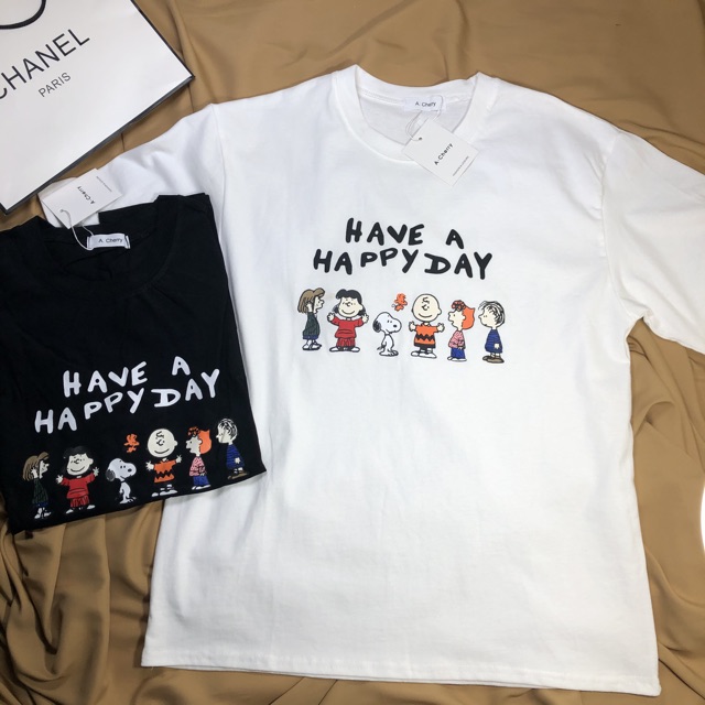 [HÌNH THẬT, CÓ VIDEO] Áo thun nữ in HAVE A HAPPY DAY hot trend 2020 | BigBuy360 - bigbuy360.vn