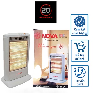 Quạt Sưởi nova - Quạt Sưởi nova Loại 2 Bóng, 3 Bóng, Sử Dụng Bóng Halogen Không Gây Khô Da, Có Lưới Bảo Vệ An Toàn