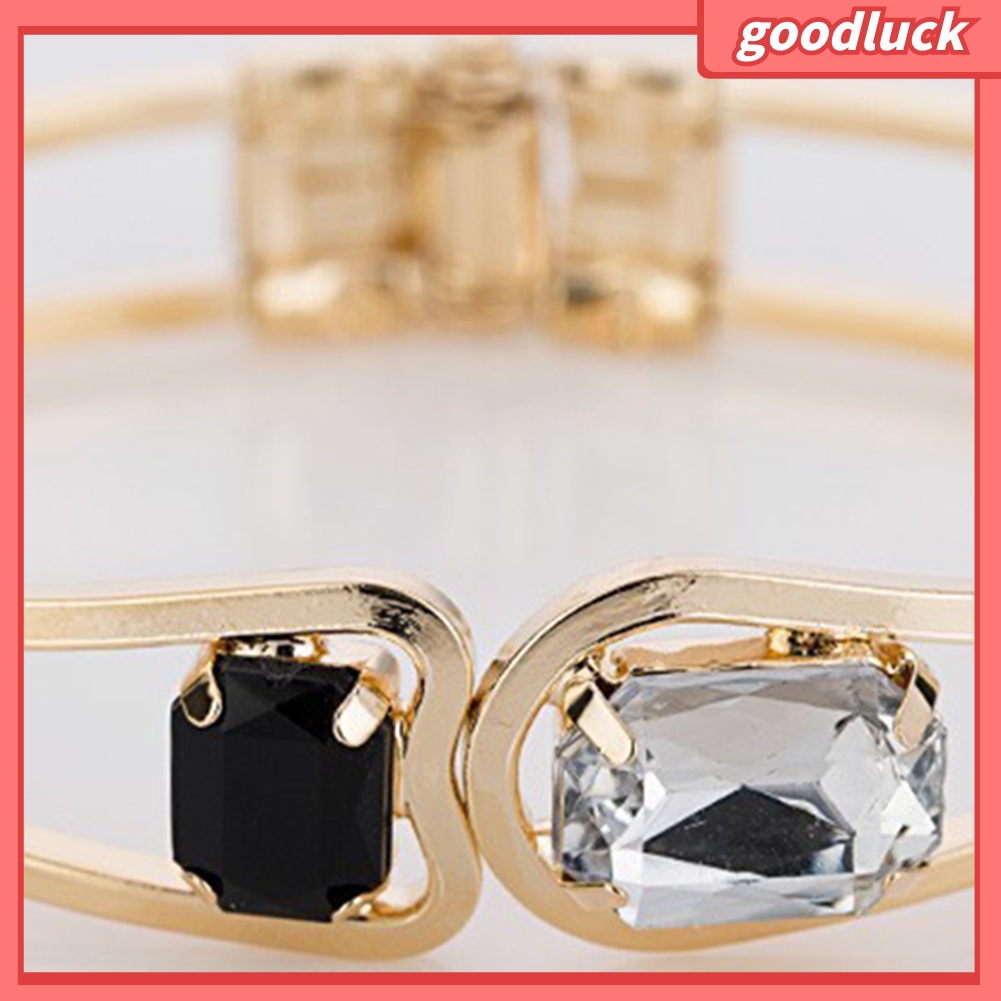 Vòng tay đính đá màu vàng phong cách hiện đại sang trọng cho nữ