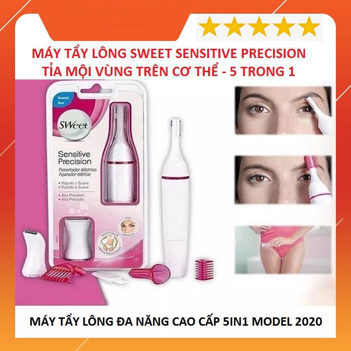 Máy cạo - tỉa lông Đa Năng Sweet 5 in 1 Tay - Chân - Nách - Mày