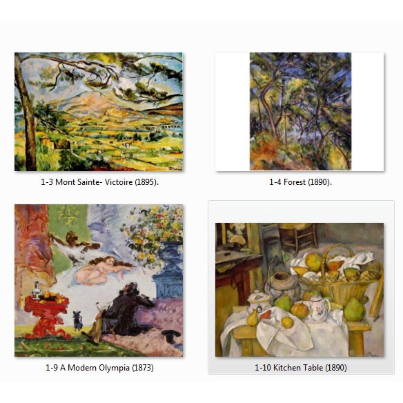 Flashcard 10 bức tranh đẹp nhất của Cezanne 15x21cm TGXQ thẻ học thông minh