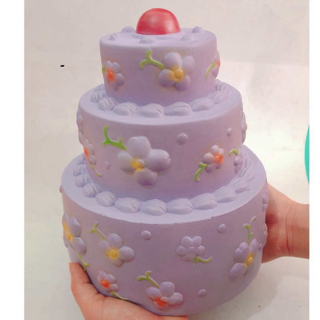 SQUISHY xịn ĐẠI khổng lồ BÁNH SINH NHẬT 3 TẦNG