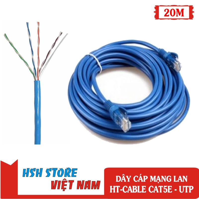 Dây cáp mạng LAN đúc sắn 2 đầu - 20M-25M-30M-40M